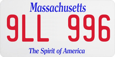 MA license plate 9LL996