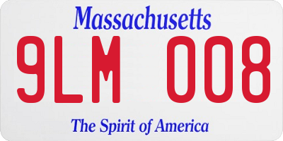 MA license plate 9LM008