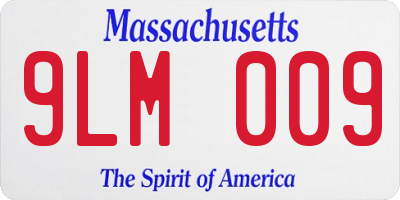 MA license plate 9LM009