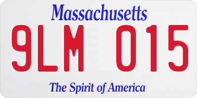 MA license plate 9LM015