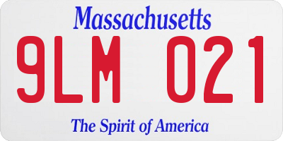 MA license plate 9LM021