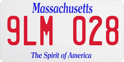 MA license plate 9LM028