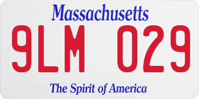 MA license plate 9LM029