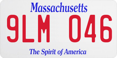 MA license plate 9LM046