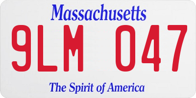 MA license plate 9LM047