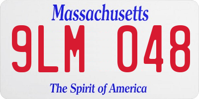 MA license plate 9LM048