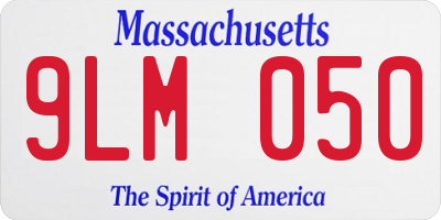 MA license plate 9LM050