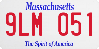 MA license plate 9LM051