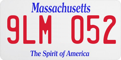 MA license plate 9LM052