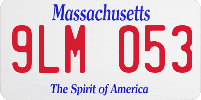 MA license plate 9LM053