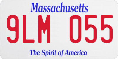 MA license plate 9LM055