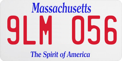 MA license plate 9LM056