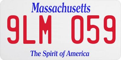 MA license plate 9LM059