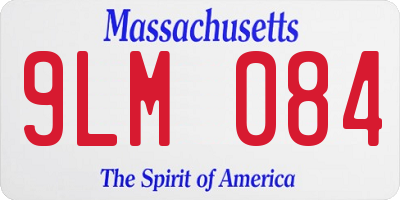 MA license plate 9LM084