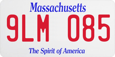 MA license plate 9LM085