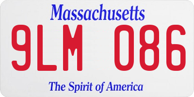 MA license plate 9LM086
