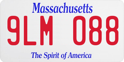 MA license plate 9LM088