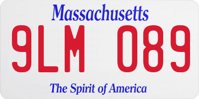 MA license plate 9LM089