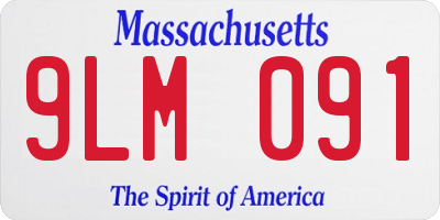 MA license plate 9LM091