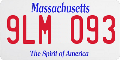 MA license plate 9LM093