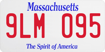 MA license plate 9LM095