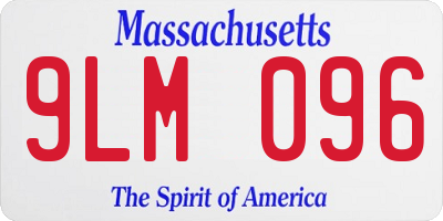 MA license plate 9LM096