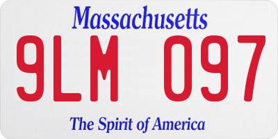 MA license plate 9LM097