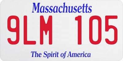MA license plate 9LM105