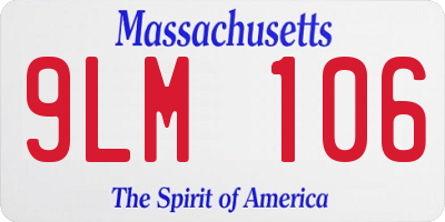 MA license plate 9LM106
