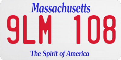 MA license plate 9LM108