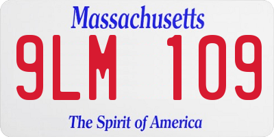 MA license plate 9LM109
