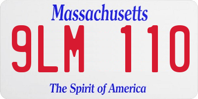 MA license plate 9LM110