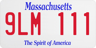MA license plate 9LM111