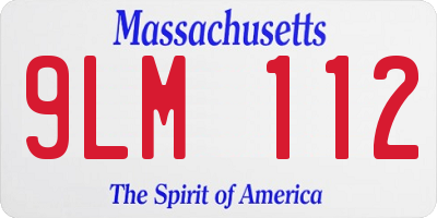 MA license plate 9LM112