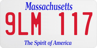 MA license plate 9LM117