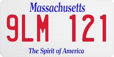 MA license plate 9LM121
