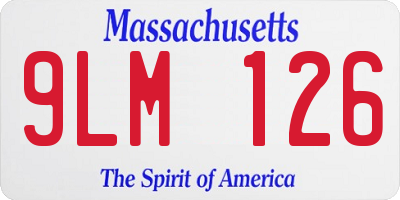 MA license plate 9LM126