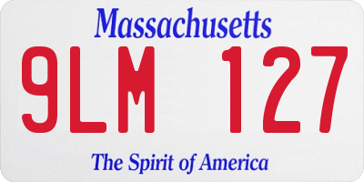 MA license plate 9LM127