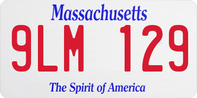 MA license plate 9LM129