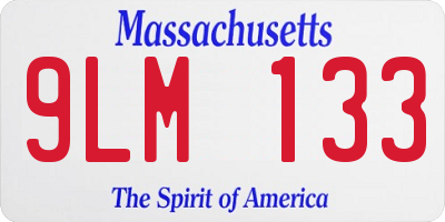 MA license plate 9LM133