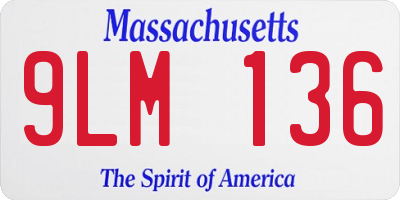 MA license plate 9LM136