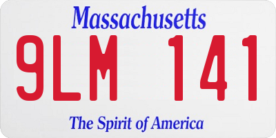 MA license plate 9LM141
