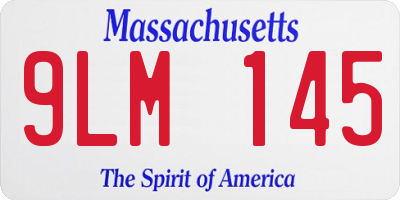 MA license plate 9LM145