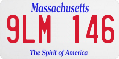 MA license plate 9LM146