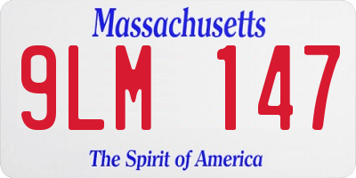 MA license plate 9LM147