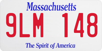 MA license plate 9LM148
