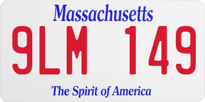 MA license plate 9LM149