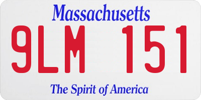 MA license plate 9LM151