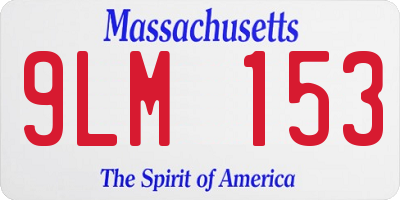 MA license plate 9LM153