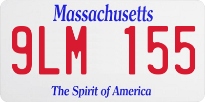MA license plate 9LM155